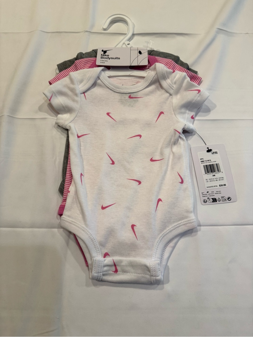 Nike 3 pack bodysuits NWT